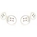 Sterling Silver Double Button Cufflinks 