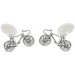 Sterling Silver Bike Cufflinks