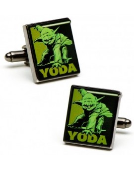 Fighting Yoda Pop Art Poster Cufflinks 