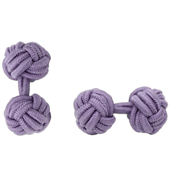 Light Purple Silk Knot Cufflinks