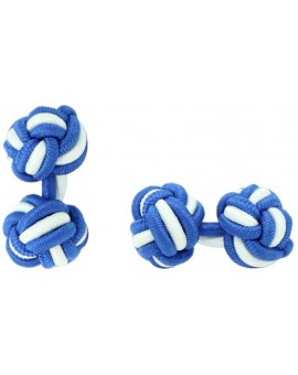 Gemelos Bola Elástico Azul Cobalto y Blanco