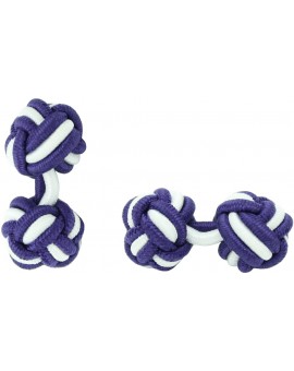 Gemelos Bola Elástico Morado Oscuro y Blanco