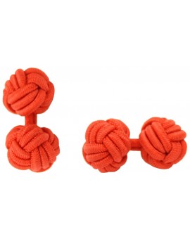 Red Silk Knot Cufflinks 