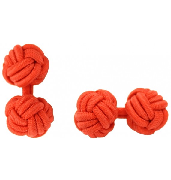 Red Silk Knot Cufflinks 