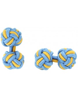 Gemelos Bola Elástico Azul y Amarillo Oscuro
