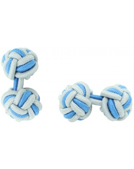 Gemelos Bola Elástico Gris Claro y Azul 