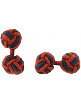 Gemelos Bola Elástico Granate y Azul Marino