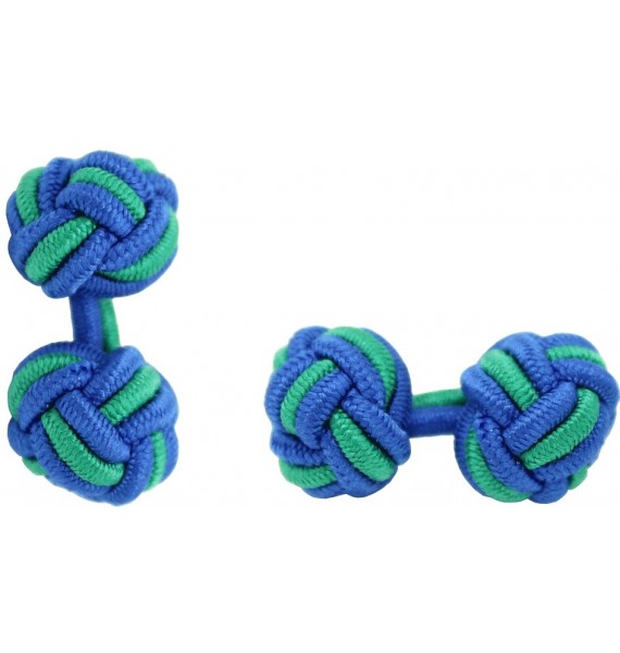 Gemelos Bola Elástico Azul Cobalto y Verde