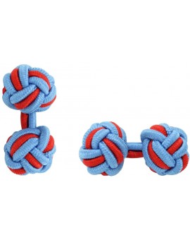 Gemelos Bola Elástico Azul Claro y Rojo