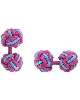 Gemelos Bola Elástico Fucsia y Azul Claro