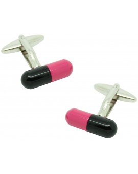 Black and Red Pill Cufflinks 