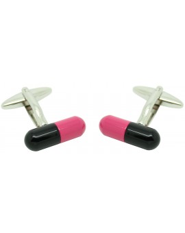 Black and Red Pill Cufflinks 