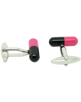 Black and Red Pill Cufflinks 