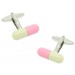 Pink and Yellow Pill Cufflinks 