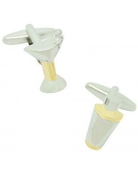 Cocktail and Cocktail Shaker Cufflinks