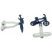 Blue Bike Cufflinks 