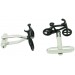 Black Bike Cufflinks 