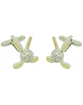 Golden Golf Clubs Cufflinks  2