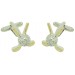 Golden Golf Clubs Cufflinks 