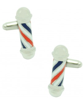 Classic Barber Shop Pole Cufflinks 