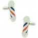 Classic Barber Shop Pole Cufflinks 