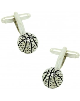 Silver Basketball Cufflinks 