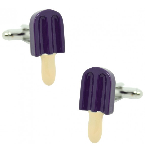 Blueberry Ice Lolly Cufflinks 