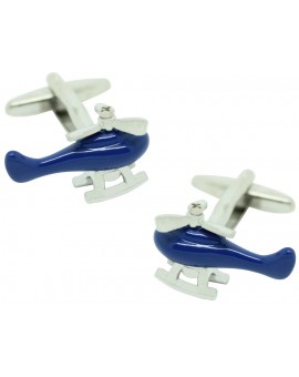 Blue Helicopter Cufflinks 