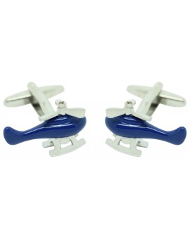 Blue Helicopter Cufflinks  2