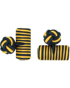 Gemelos Barril Elástico Azul Marino y Amarillo Oscuro