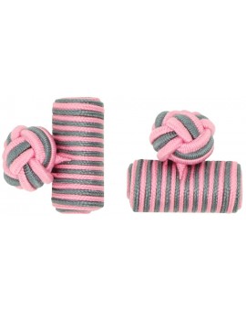 Gemelos Barril Elástico Rosa y Gris