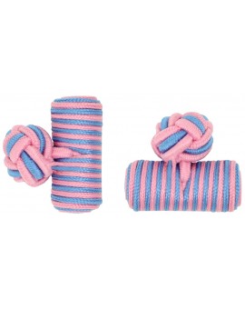 Gemelos Barril Elástico Rosa y Azul Claro