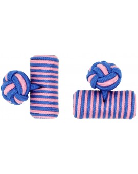Gemelos Barril Elástico Azul Cobalto y Rosa