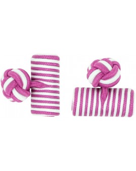 Gemelos Barril Elástico Fucsia y Blanco 