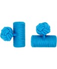 Blue Silk Barrel Knot Cufflinks 