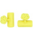 Yellow Silk Barrel Knot Cufflinks 