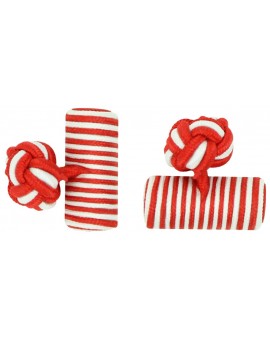 Gemelos Barril Elástico Rojo Oscuro y Blanco