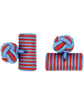 Gemelos Barril Elástico Azul Claro y Rojo Oscuro