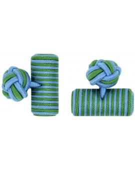 Gemelos Barril Elástico Azul Claro y Verde Hierba