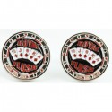 Royal Flush Poker Cufflinks 