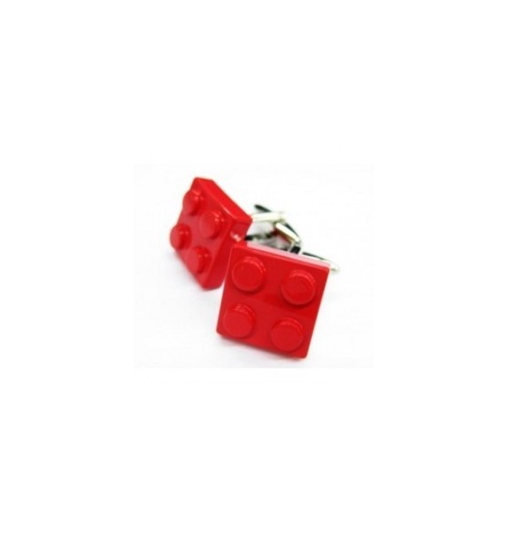 Red LEGO Brick Cufflinks 