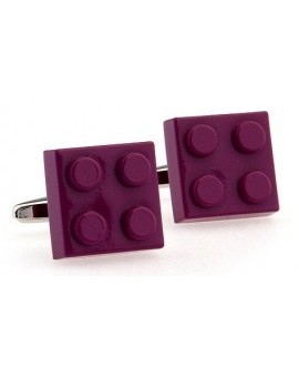 Purple LEGO Brick Cufflinks 