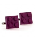 Purple LEGO Brick Cufflinks 