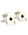 Poker Spade Cards Cufflinks 