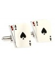 Poker Spade Cards Cufflinks