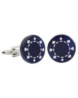 Gemelos Ficha de Poker Azul