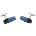 Boutons de manchette surligneur bleu