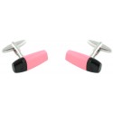 Boutons de manchette surligneur rose