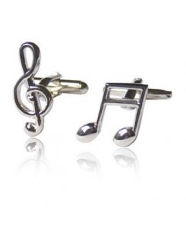 Music Note and Treble Clef Cufflinks 