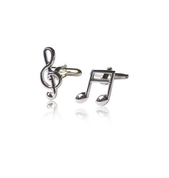 Music Note and Treble Clef Cufflinks 